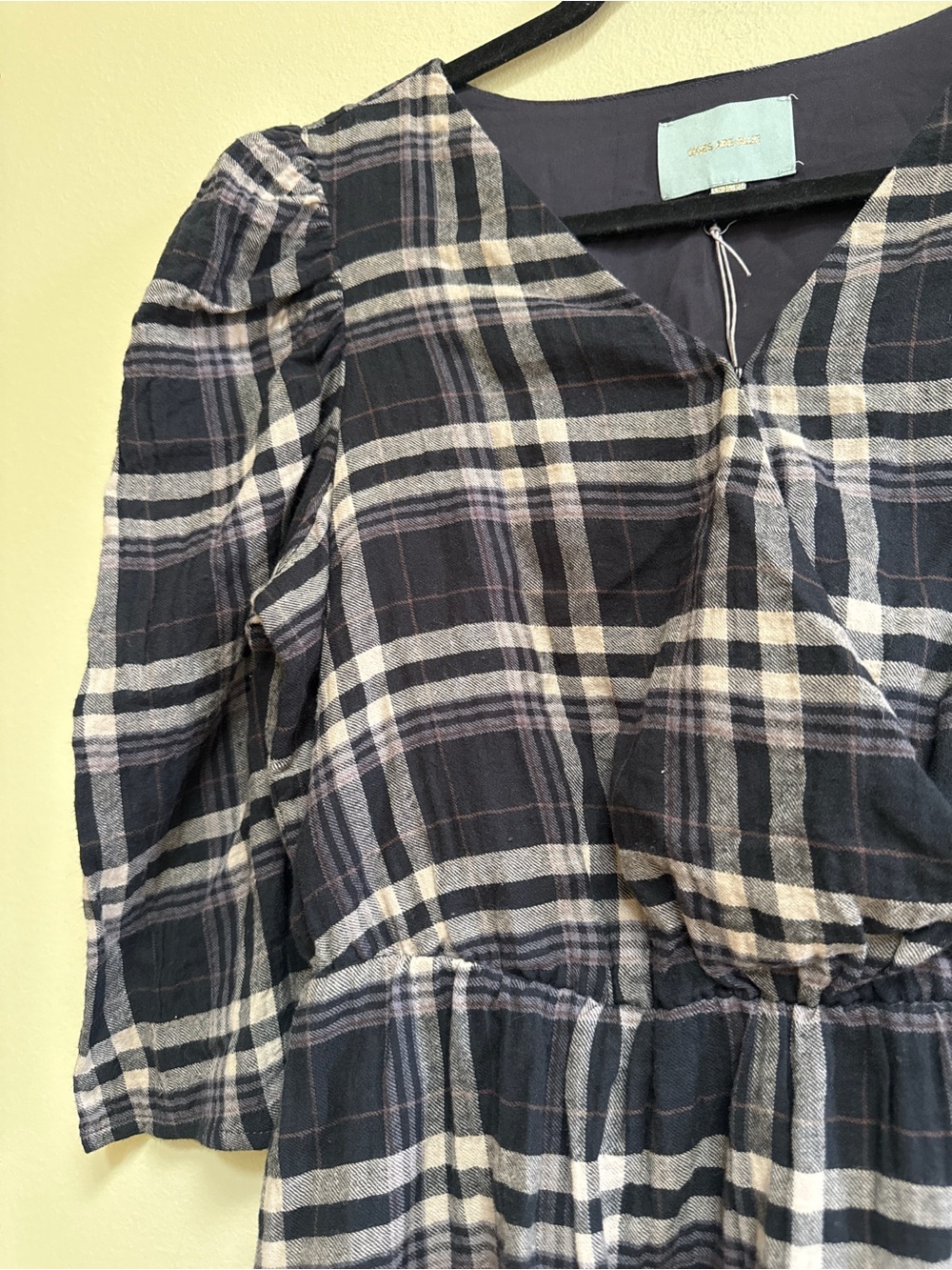 Plaid Ruffle-Hem Dress - Picture 3 of 6